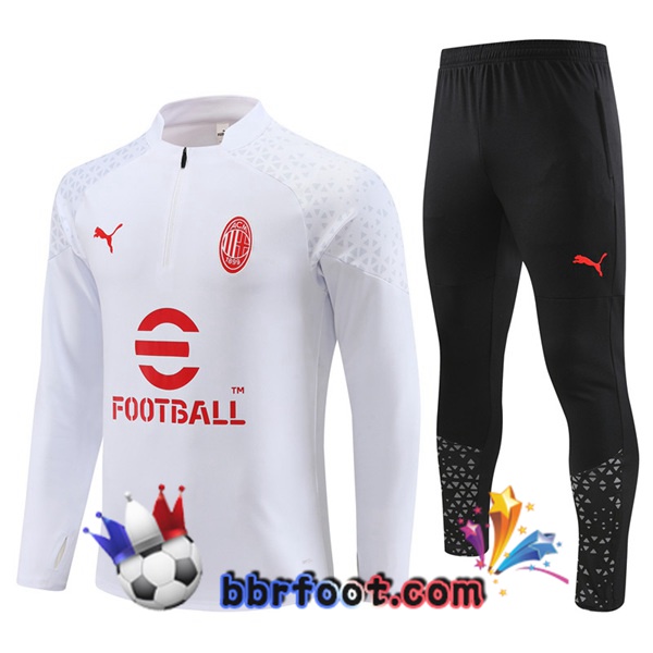 Survetement Foot AC Milan Blanc 2023/2024