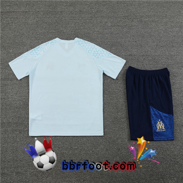 Ensemble Training T-Shirts Marseille OM + Shorts Bleu 2023/2024