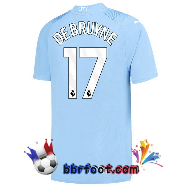 Maillot Foot Manchester City (Kevin De Bruyne 17) Domicile Bleu 2023/2024