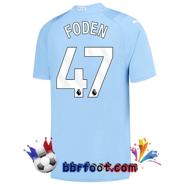 Maillot Foot Manchester City (Phil Foden 47) Domicile Bleu 2023/2024 Maillot Foot Manchester City (Phil Foden 47) Domicile Bleu 2023/2024