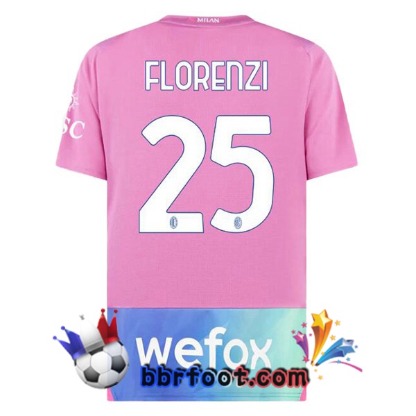 Maillot Foot AC Milan (Florenzi 25) Third Rose 2023/2024