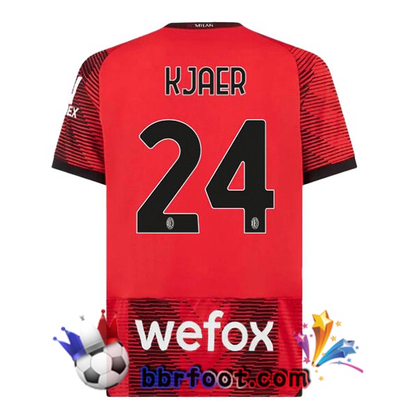 Maillot Foot AC Milan (Kjaer 24) Domicile Rouge 2023/2024