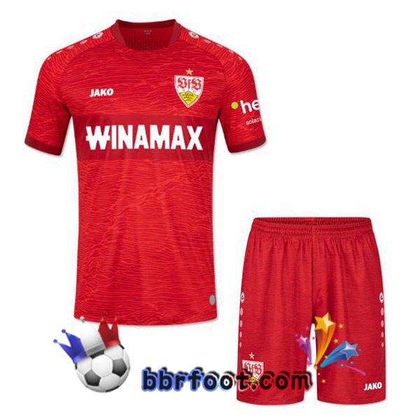 Maillot Foot VfB Stuttgart Enfant Exterieur Rouge 2023/2024