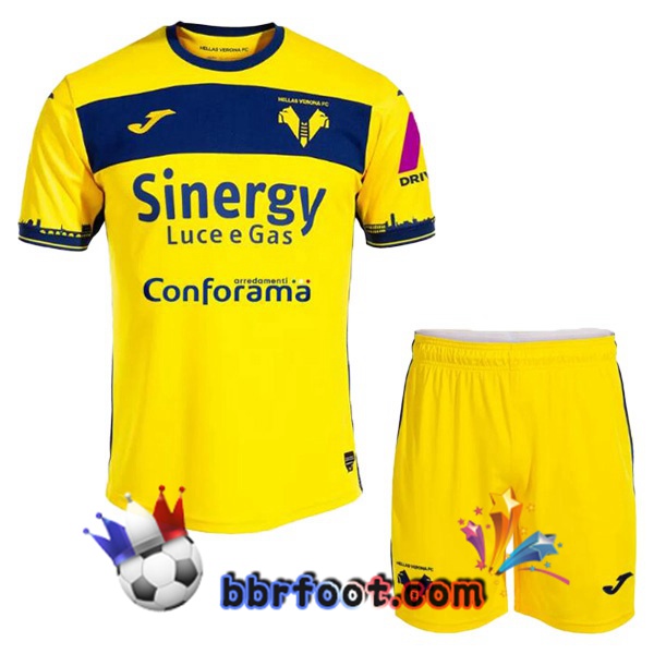 Maillot Foot Hellas Verone Enfant Exterieur Jaune 2023/2024