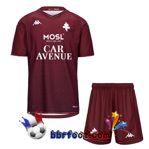 Maillot Foot FC Metz Enfant Domicile Rouge 2023/2024