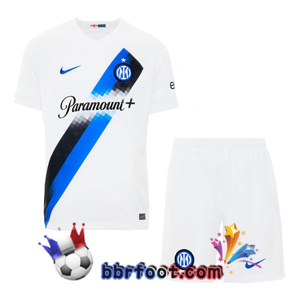 Maillot Foot Inter Milan Enfant Exterieur Blanc 2023/2024 Maillot Foot Inter Milan Enfant Exterieur Blanc 2023/2024