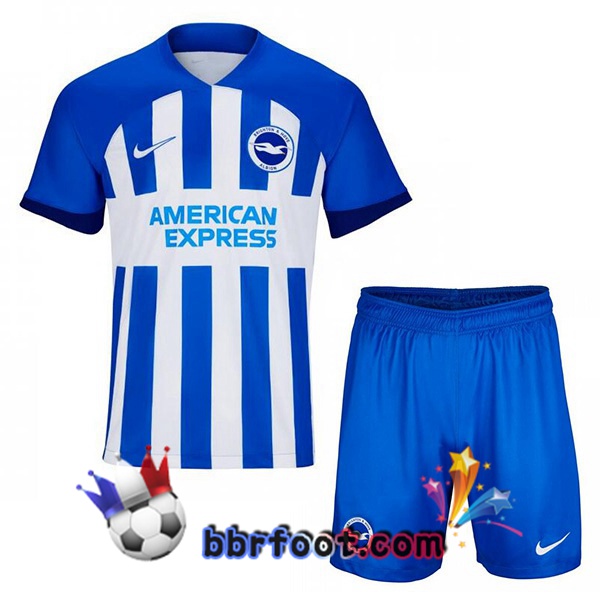 Maillot Foot FC Brighton Enfant Domicile Bleu Blanc 2023/2024