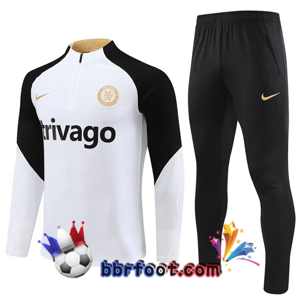 Survetement Foot FC Chelsea Blanc 2023/2024