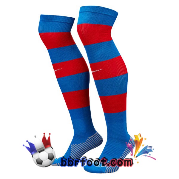 Chaussettes Foot FC Barcelone Exterieur Rouge Bleu 2023/2024