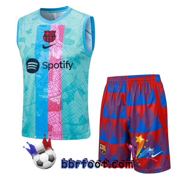 Gilet Foot FC Barcelone + Shorts Vert 2023/2024
