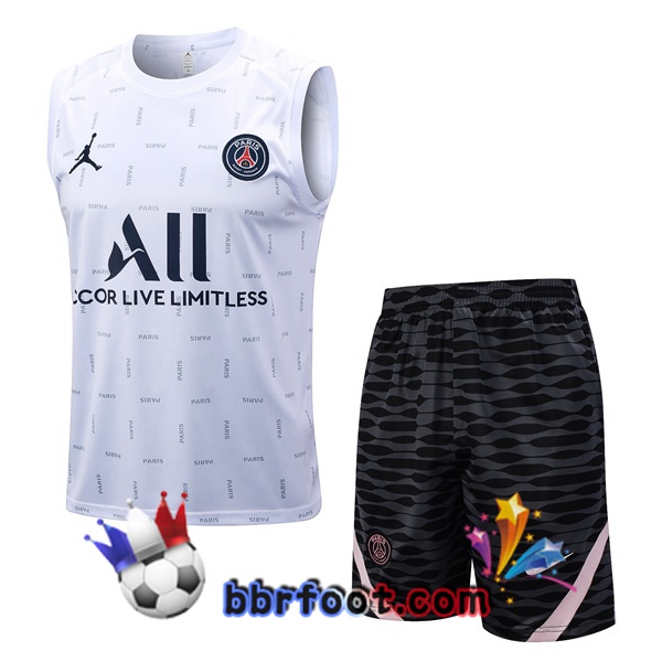 Gilet Foot Paris PSG + Shorts Blanc 2023/2024