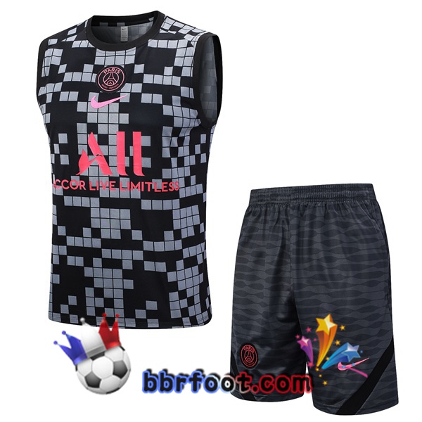 Gilet Foot Paris PSG + Shorts Gris 2023/2024