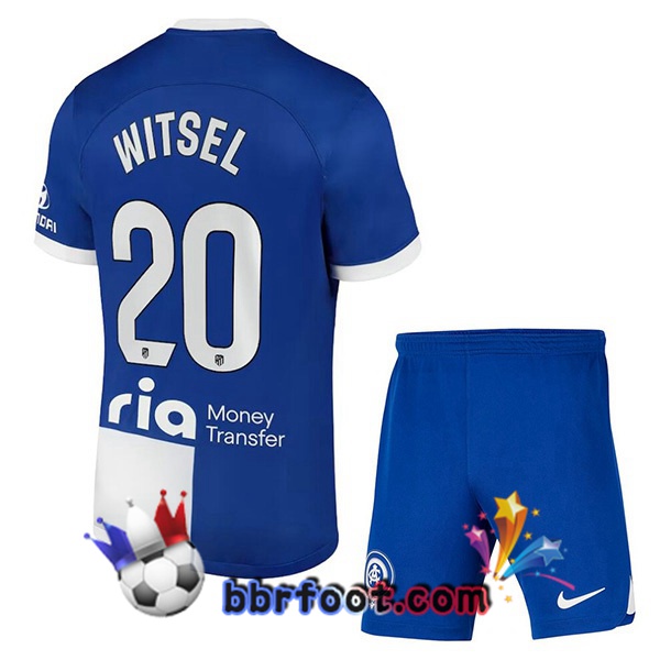 Maillot Foot Atletico Madrid (Witsel 20) Enfant Exterieur Bleu 2023/2024