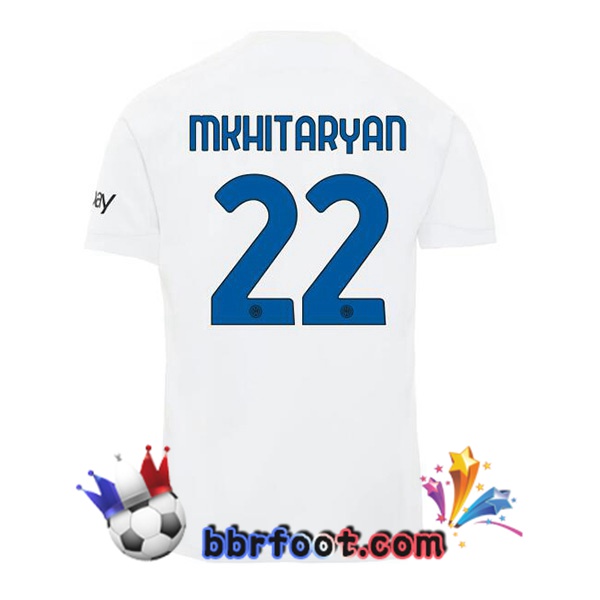Maillot Foot Inter Milan (MKHITARYAN 22) Exterieur Blanc 2023/2024