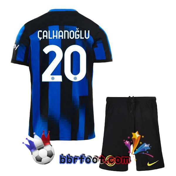 Maillot Foot Inter Milan (ÇALHANOĞLU 20) Enfant Domicile Bleu 2023/2024
