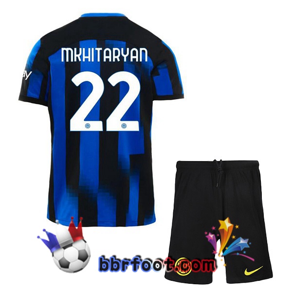 Maillot Foot Inter Milan (MKHITARYAN 22) Enfant Domicile Bleu 2023/2024