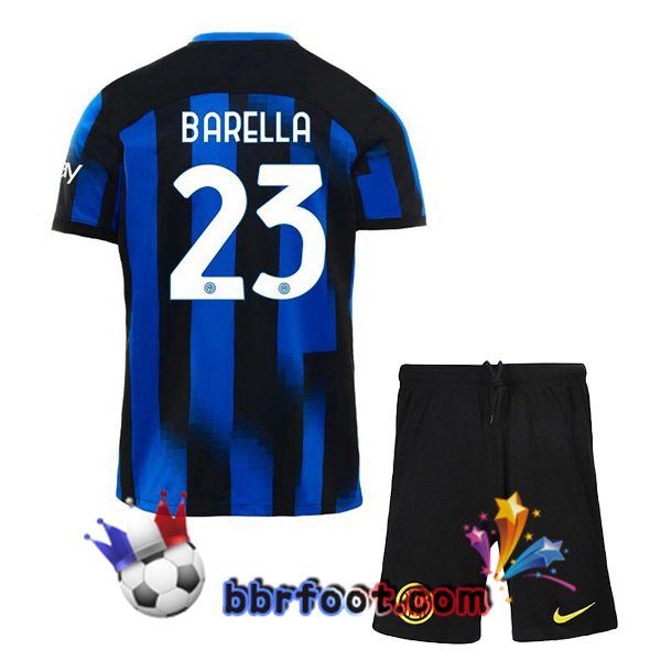 Maillot Foot Inter Milan (BARELLA 23) Enfant Domicile Bleu 2023/2024
