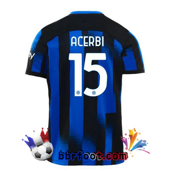Maillot Foot Inter Milan (ACERBI 15) Domicile Bleu 2023/2024