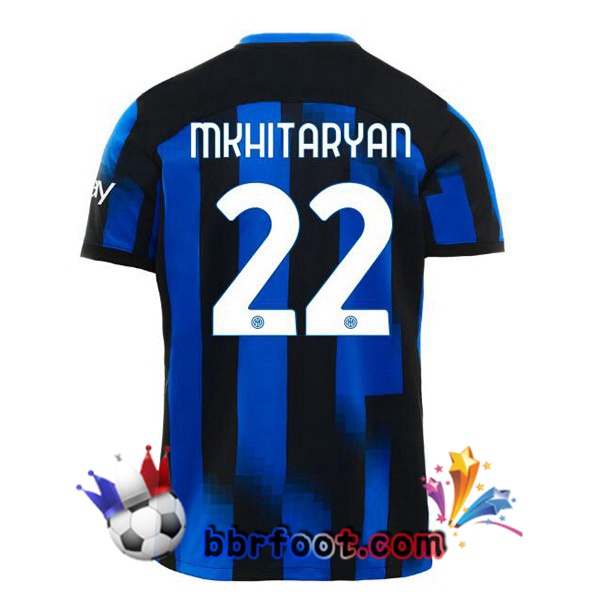 Maillot Foot Inter Milan (MKHITARYAN 22) Domicile Bleu 2023/2024