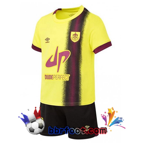 Maillot Foot Burnley Enfant Exterieur Jaune 2023/2024