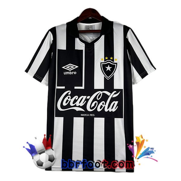 Maillot de Foot Botafogo Retro Domicile Noir Blanc 1992