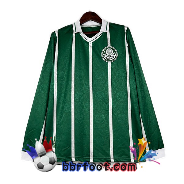 Maillot de Foot Palmeiras Retro Domicile Manche Longue Vert 1993