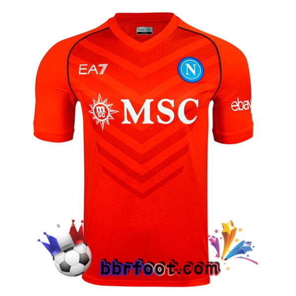 Maillot Foot SSC Naples Gardien de but Rouge 2023/2024