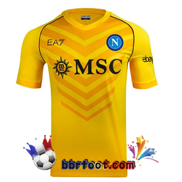 Maillot Foot SSC Naples Gardien de but Jaune 2023/2024