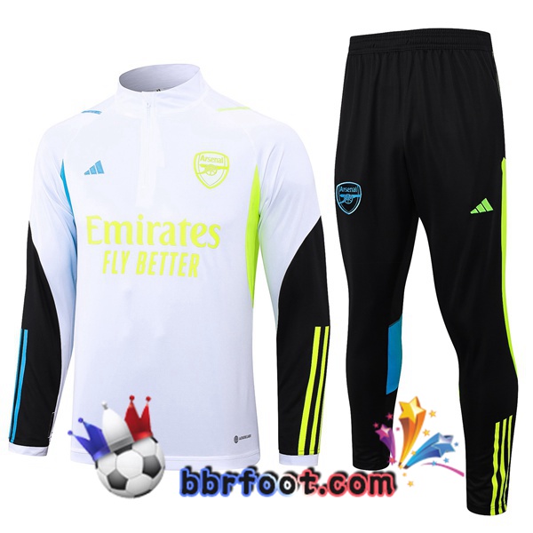 Survetement Foot Arsenal Blanc 2023/2024