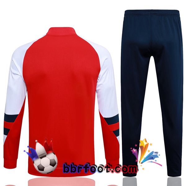 Survetement Foot Arsenal Rouge Blanc 2023/2024