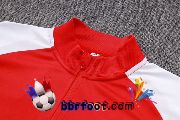Survetement Foot Arsenal Rouge Blanc 2023/2024