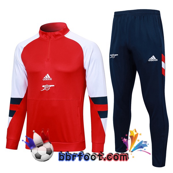 Survetement Foot Arsenal Rouge Blanc 2023/2024