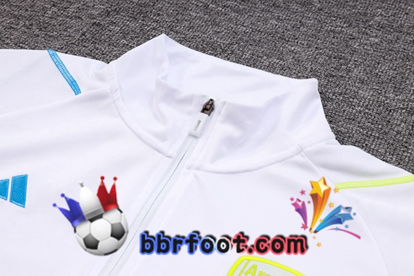 Veste Survetement Foot Arsenal Blanc 2023/2024