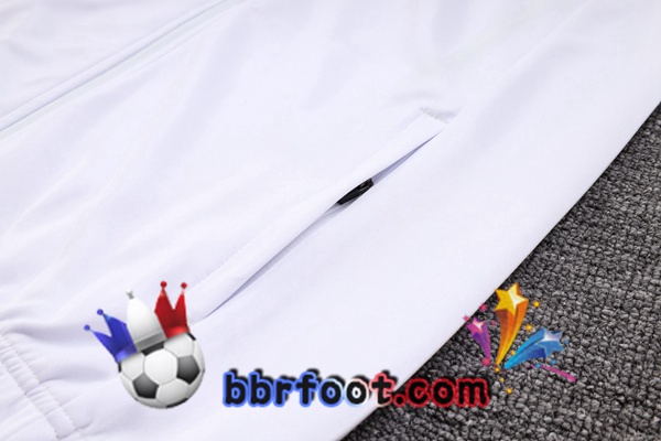 Veste Survetement Foot Arsenal Blanc 2023/2024