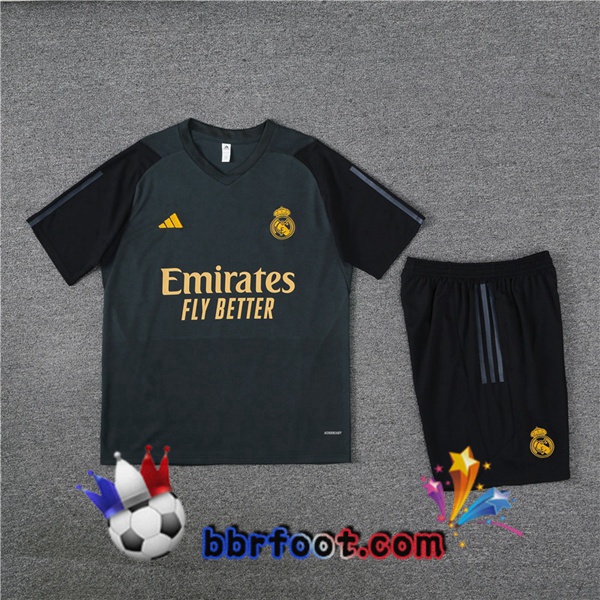 Ensemble Training T-Shirts Real Madrid + Shorts Gris 2023/2024