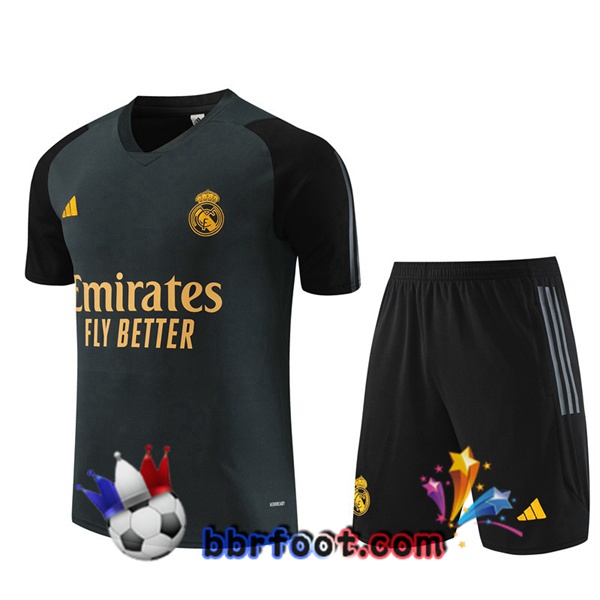 Ensemble Training T-Shirts Real Madrid + Shorts Gris 2023/2024