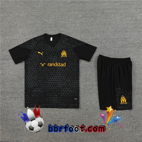 Ensemble Training T-Shirts Marseille OM + Shorts Noir 2023/2024