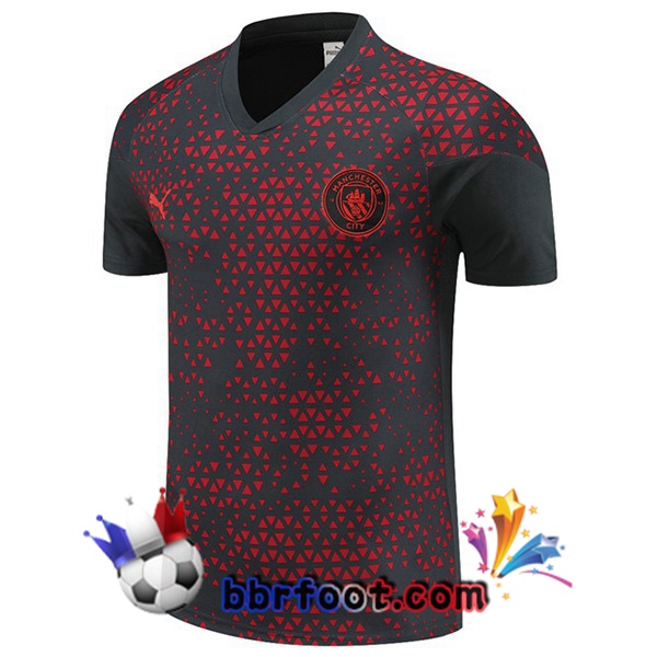 Training T-Shirts Manchester City Rouge Noir 2023/2024