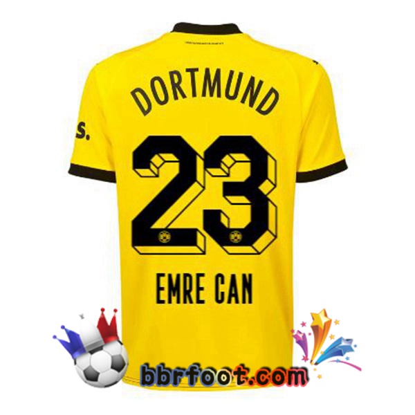 Maillot Foot Dortmund BVB (Emre Can 23) Domicile Jaune Noir 2023/2024