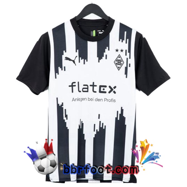 Maillot Foot Monchengladbach Third Blanc Noir 2023/2024
