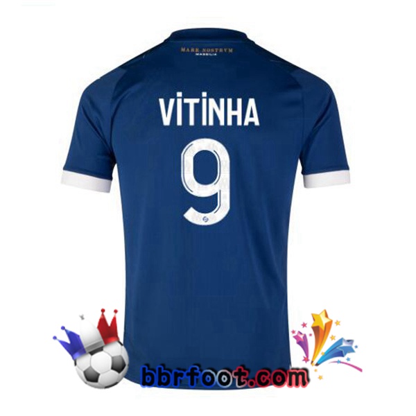Maillot Foot Marseille OM (VITINHA 9) Exterieur Bleu 2023/2024