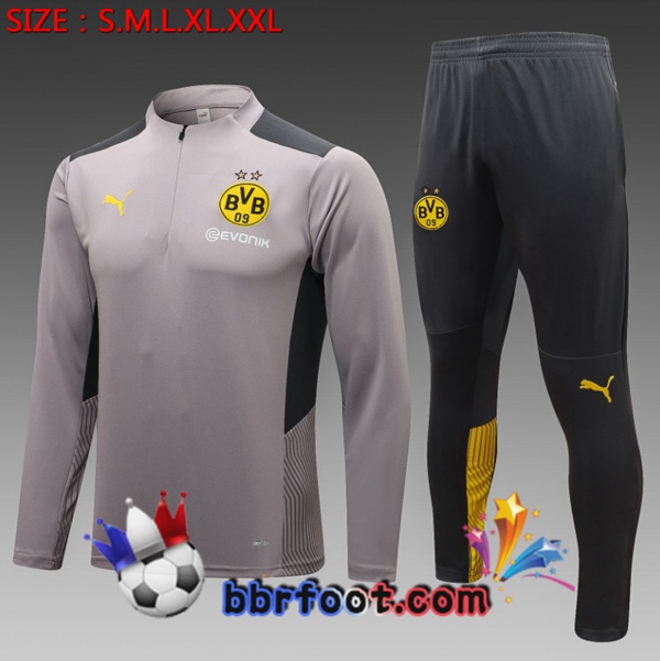 Survetement Foot Dortmund BVB Enfant Gris 2023/2024
