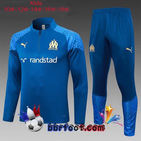 Survetement Foot Marseille OM Enfant Bleu 2023/2024