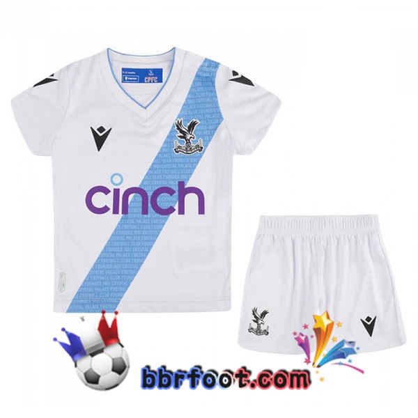 Maillot Foot Crystal Palace Enfant Exterieur Blanc 2023/2024