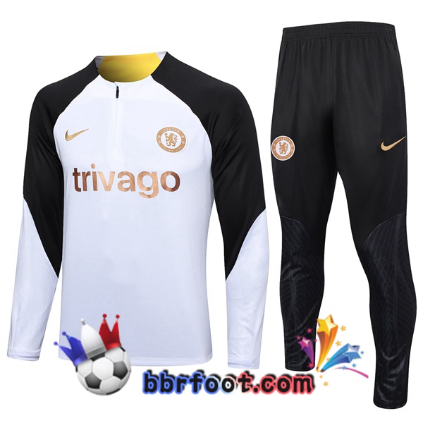 Survetement Foot FC Chelsea Blanc 2023/2024