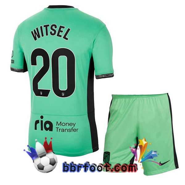 Maillot Foot Atletico Madrid (Witsel 20) Enfant Third Vert 2023/2024