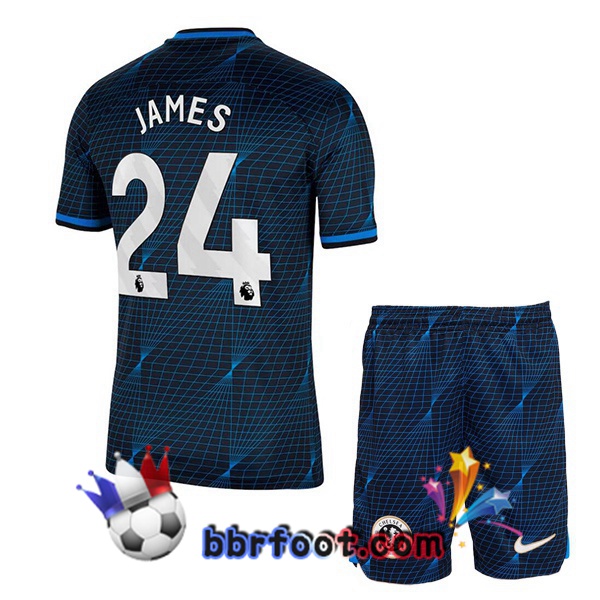 Maillot Foot FC Chelsea (James 24) Enfant Exterieur Bleu 2023/2024