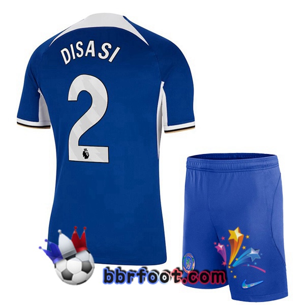 Maillot Foot FC Chelsea (Disasi 2) Enfant Domicile Bleu 2023/2024 Maillot Foot FC Chelsea (Disasi 2) Enfant Domicile Bleu 2023/2024