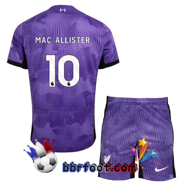 Maillot Foot FC Liverpool (MAC ALLISTER 10) Enfant Third Pourpre 2023/2024