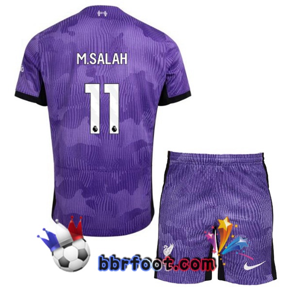 Maillot Foot FC Liverpool (M.SALAH 11) Enfant Third Pourpre 2023/2024